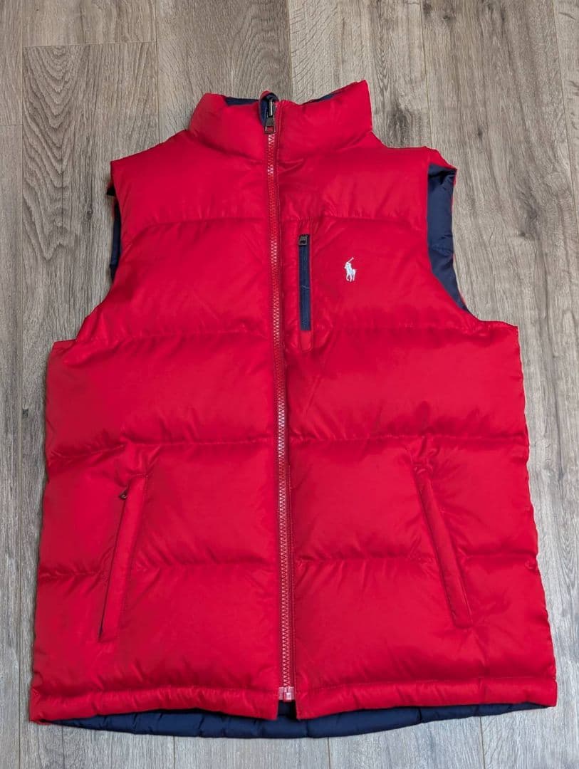 汎用性抜群！【ラルフローレン】キルテッド リバーシブル ダウン ベスト