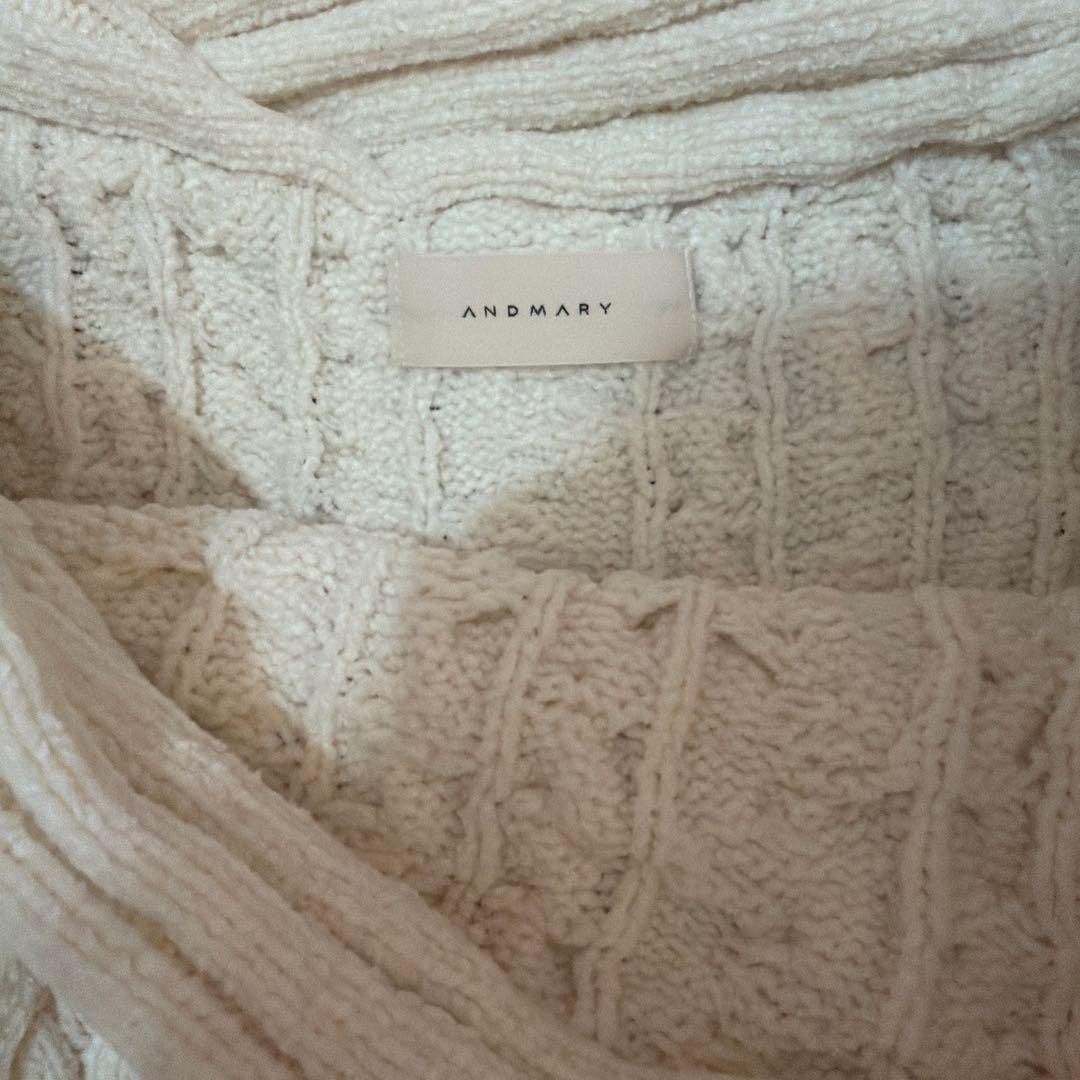 アンドマリー　ニット　Kiki cable loose knit andmary