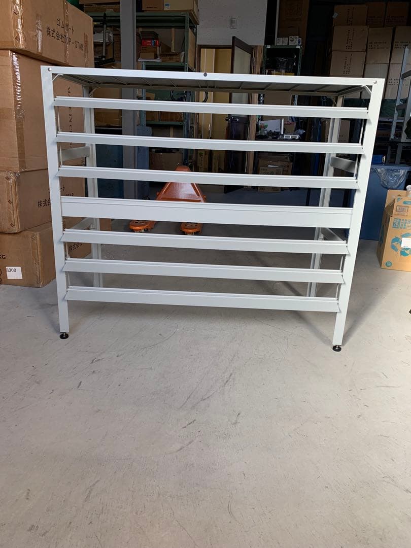 アルミ製 エアコン室外機カバー排気ルーバー方向可調L-ライトグレー