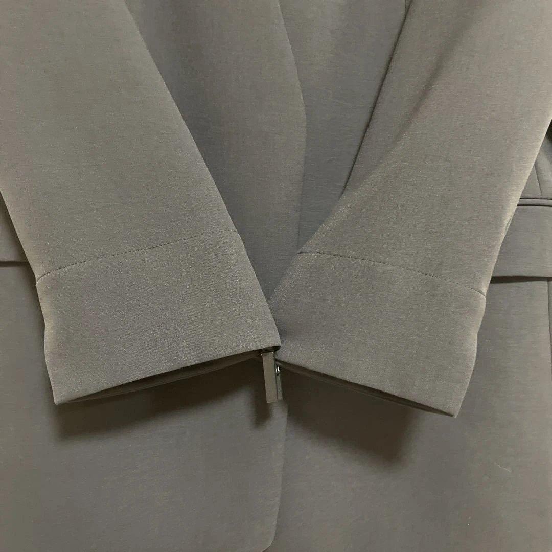 アオキLES MUES ノーカラージャケット テーパードパンツスーツ