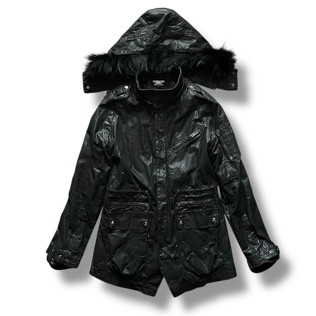 ジャケット・アウター 00s COATING FUR MILITARY MODS COAT