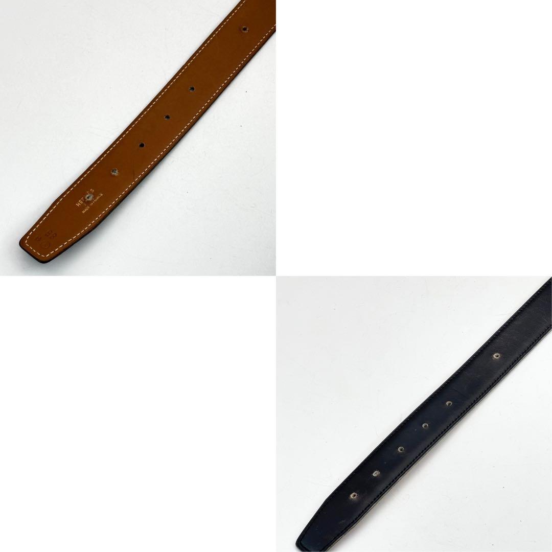 エルメス　Hロゴ　コンスタンス　ベルト　ゴールド　ブラック　ブラウン　レザー