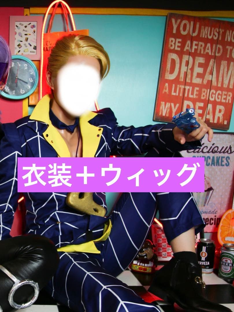 ジョジョの奇妙な冒険 プロシュート コスプレ衣装 ウィッグ Mサイズ