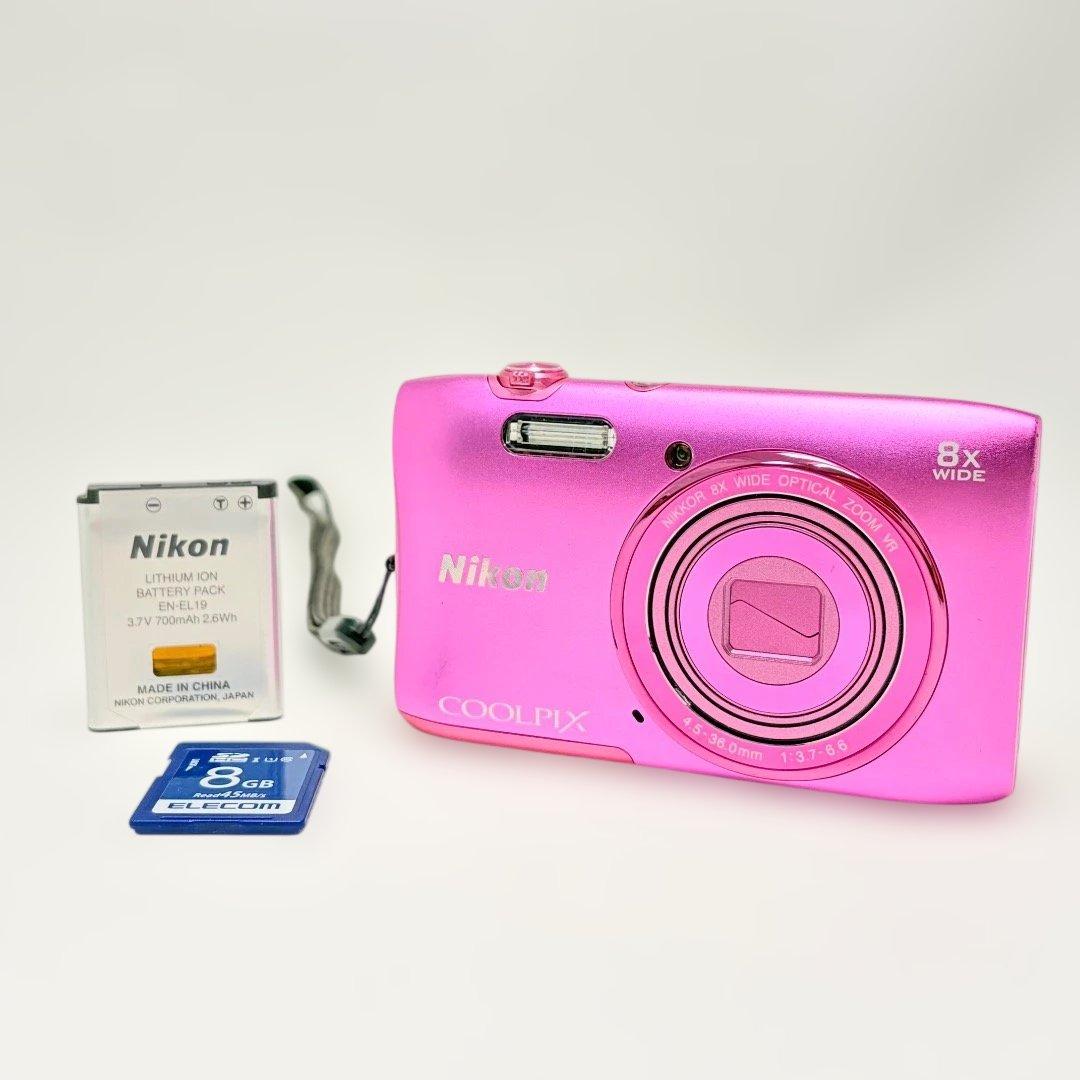 美品✨Nikon COOLPIX S3600 ピンク 動作確認済 送料無料 匿名