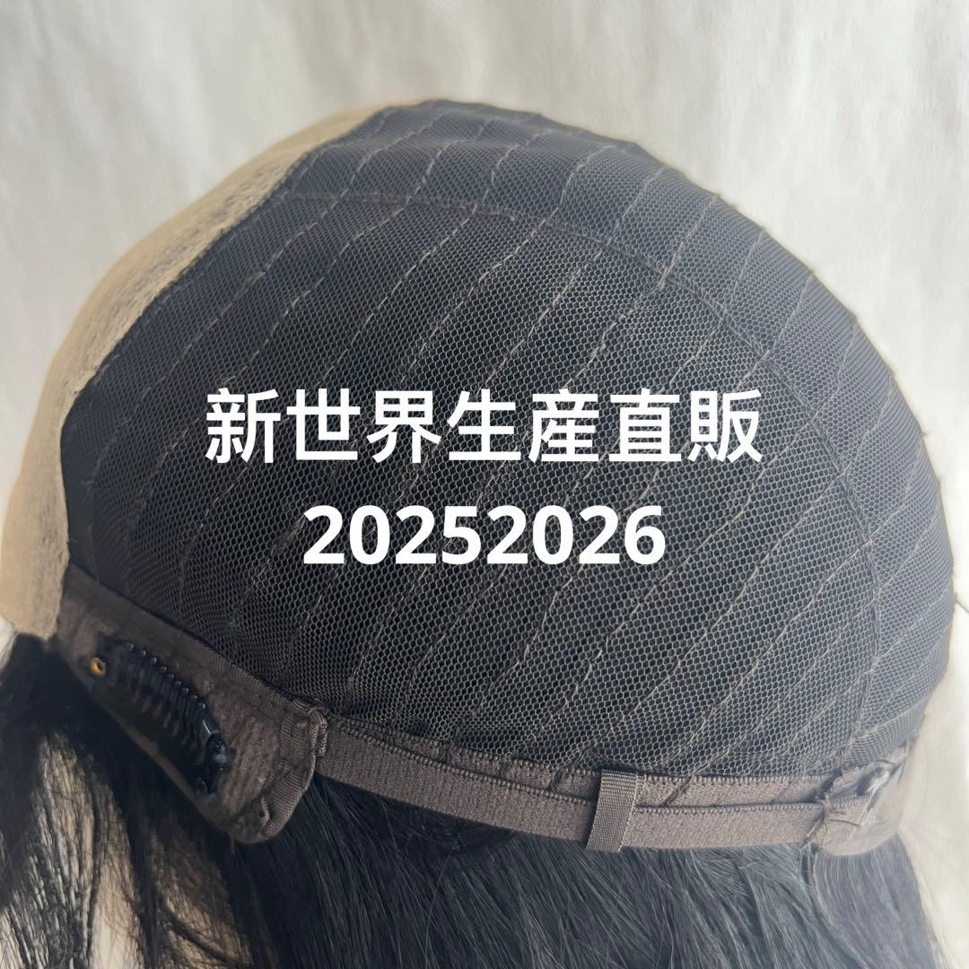20252026新世界　人毛100%　フルウィッグ　ブラウン　医療ウィッグ