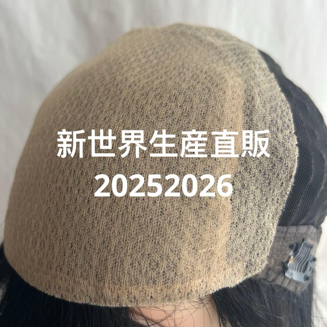 20252026新世界　人毛100%　フルウィッグ　ブラウン　医療ウィッグ
