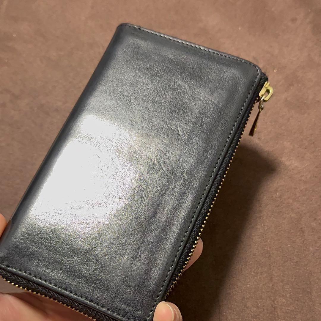 Hallelujah TIDY2.0 MANO ブラックＬ字ジップ長財布