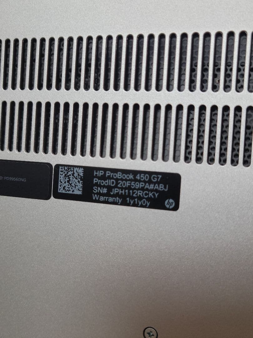 美品　HP Probook 450 G7 第10世代i3/8G/500GB