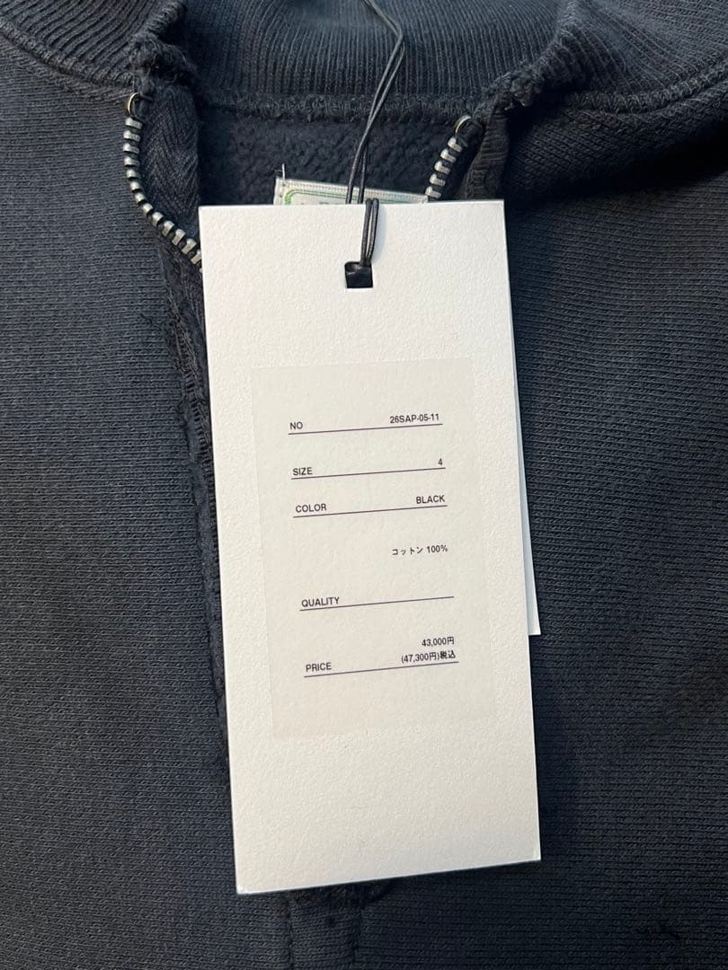 トップス A.PRESSE Half Zip Rib Collar Sweatshirt