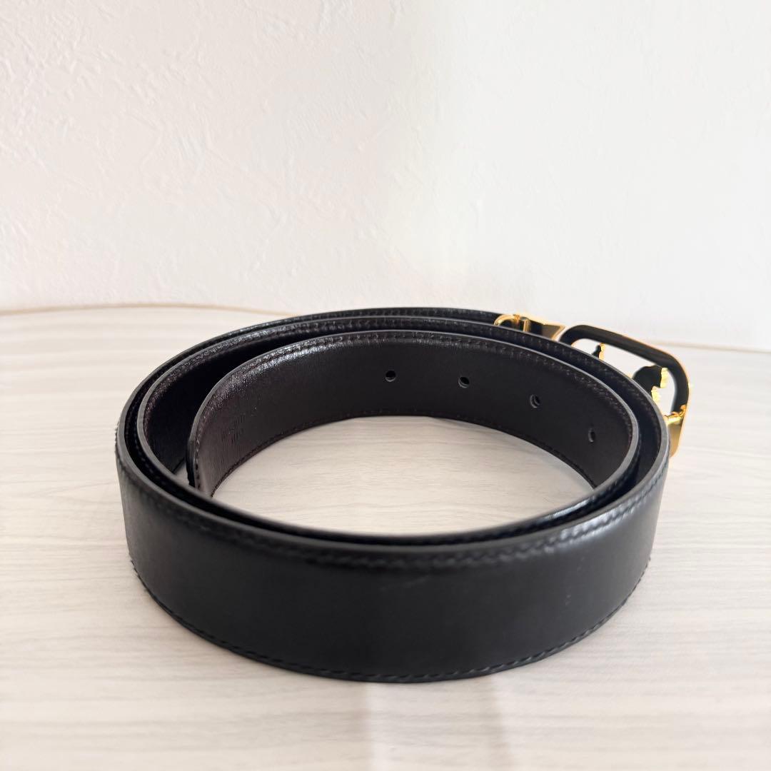 【セール中】CELINE セリーヌ 黒 レザー ベルト 馬車 ブランド