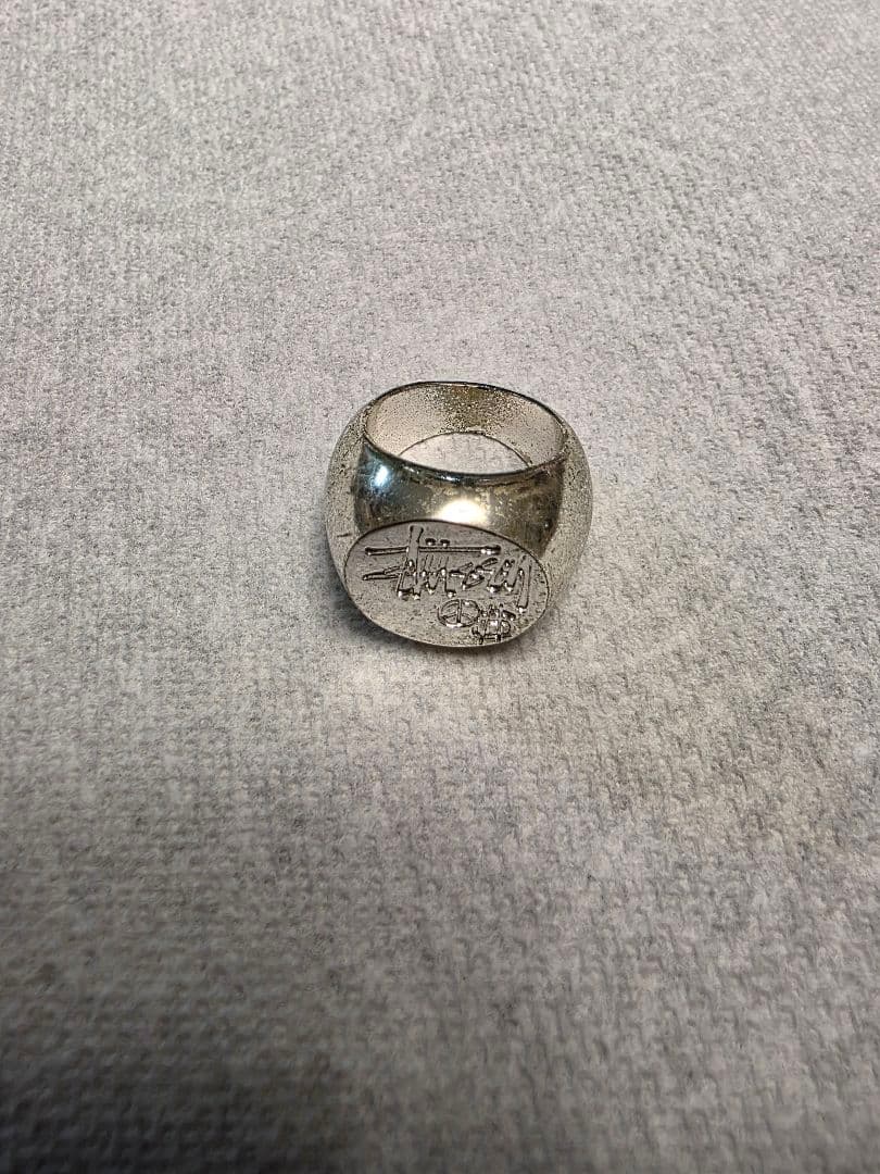 【値下げ】オールド STUSSY 指輪 カレッジリングL/XL