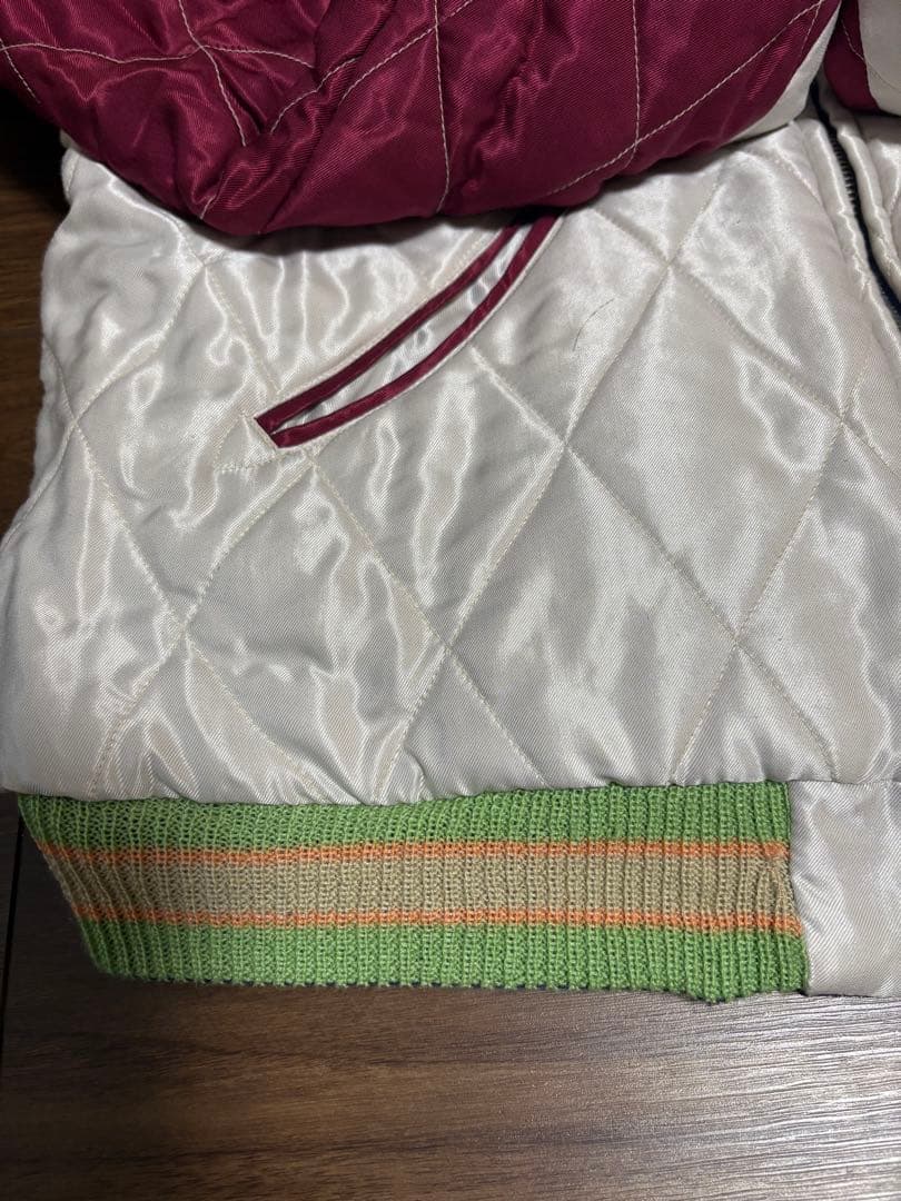 テーラー東洋 別珍 サテン スカジャン 青虎 TT12064 鷲 龍　富士山　L