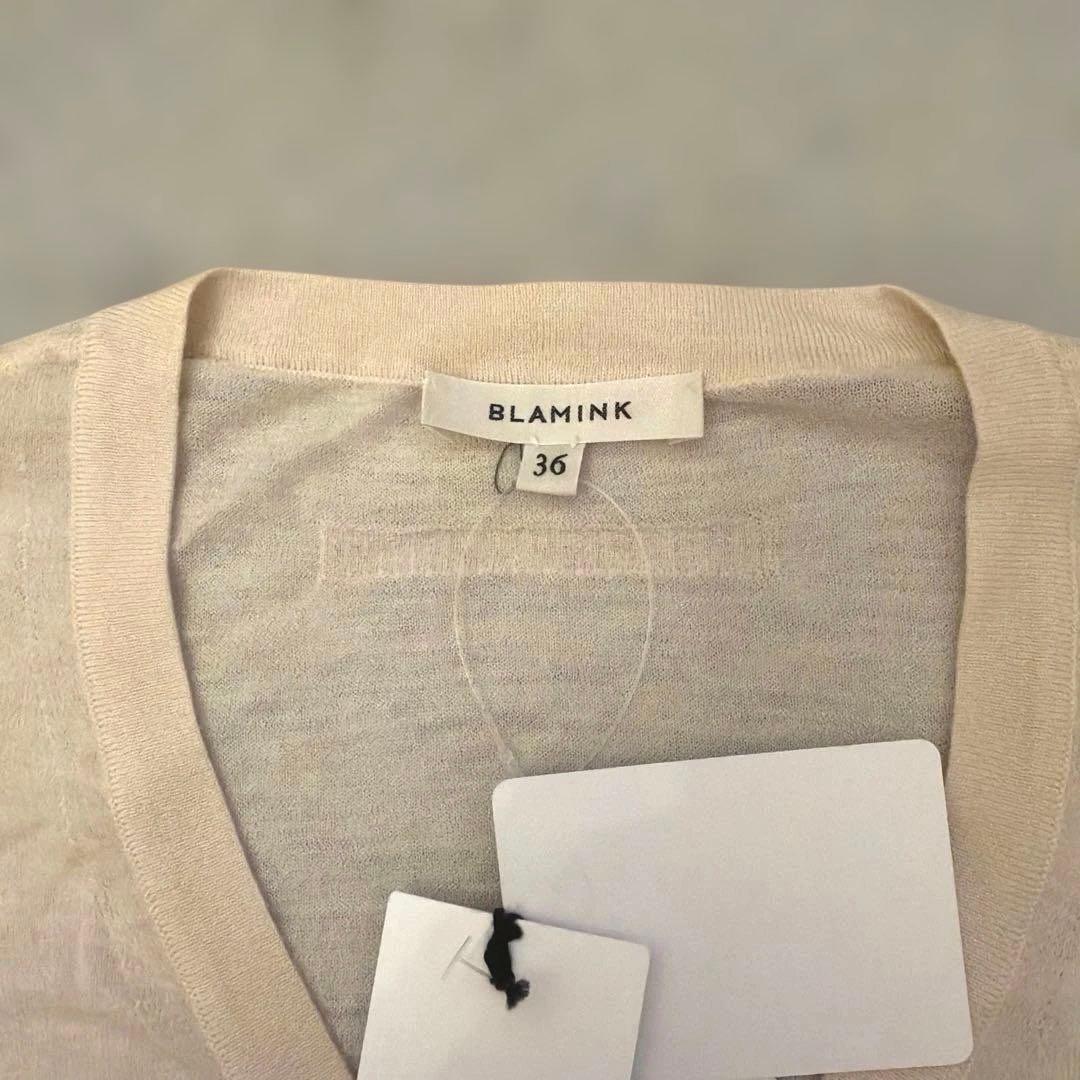 BLAMINK ブラミンク ニットソー 長袖Tシャツ 36 ベージュ 新品タグ付