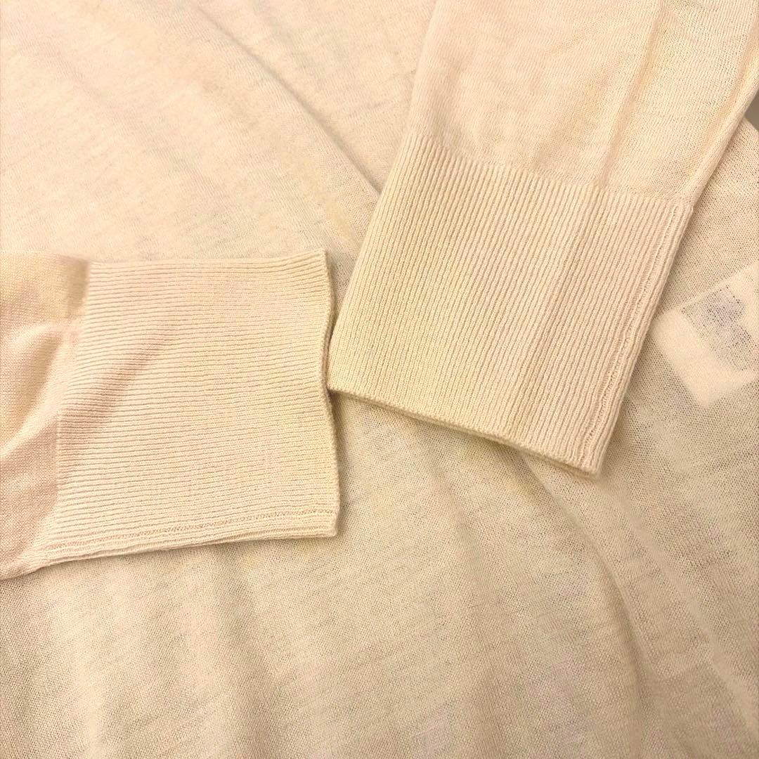 BLAMINK ブラミンク ニットソー 長袖Tシャツ 36 ベージュ 新品タグ付