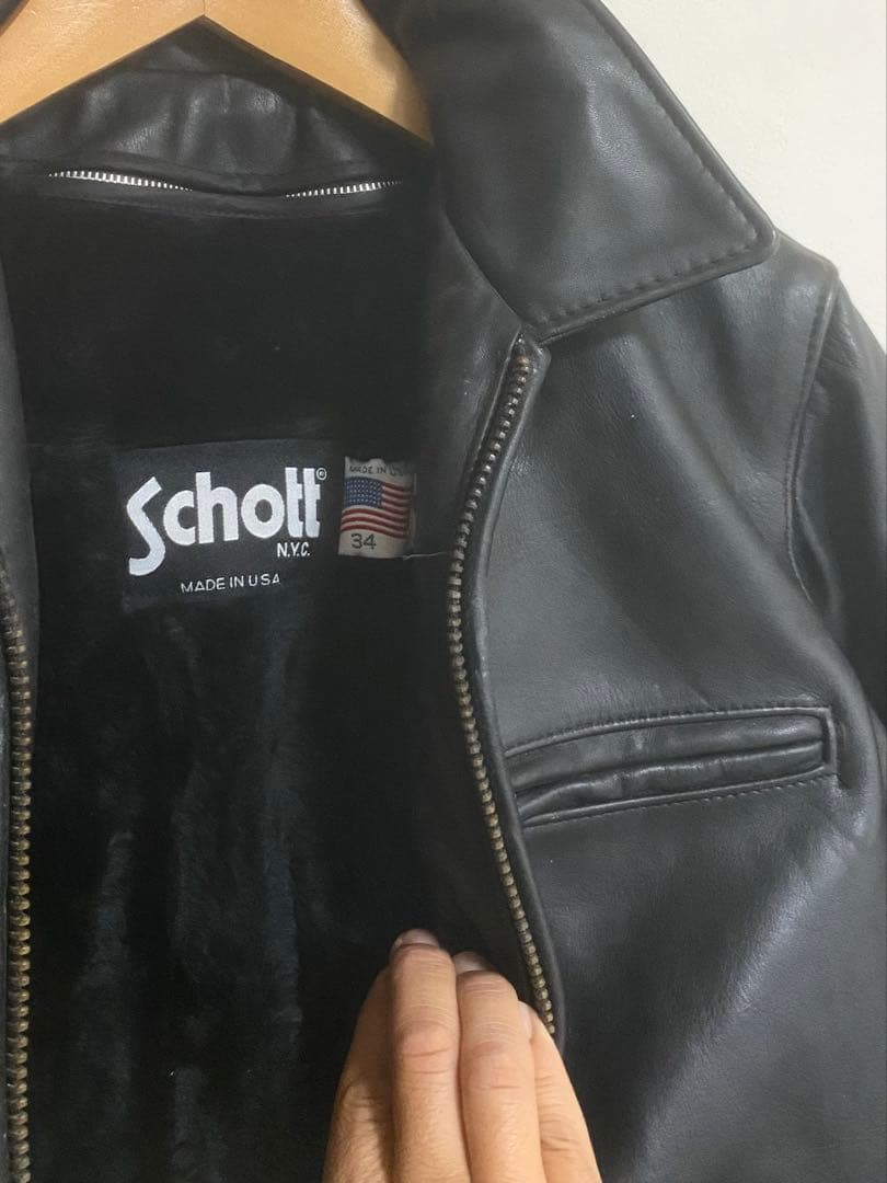 値下げ！！送料無料！ショット/ Schott シングルライダースジャケット