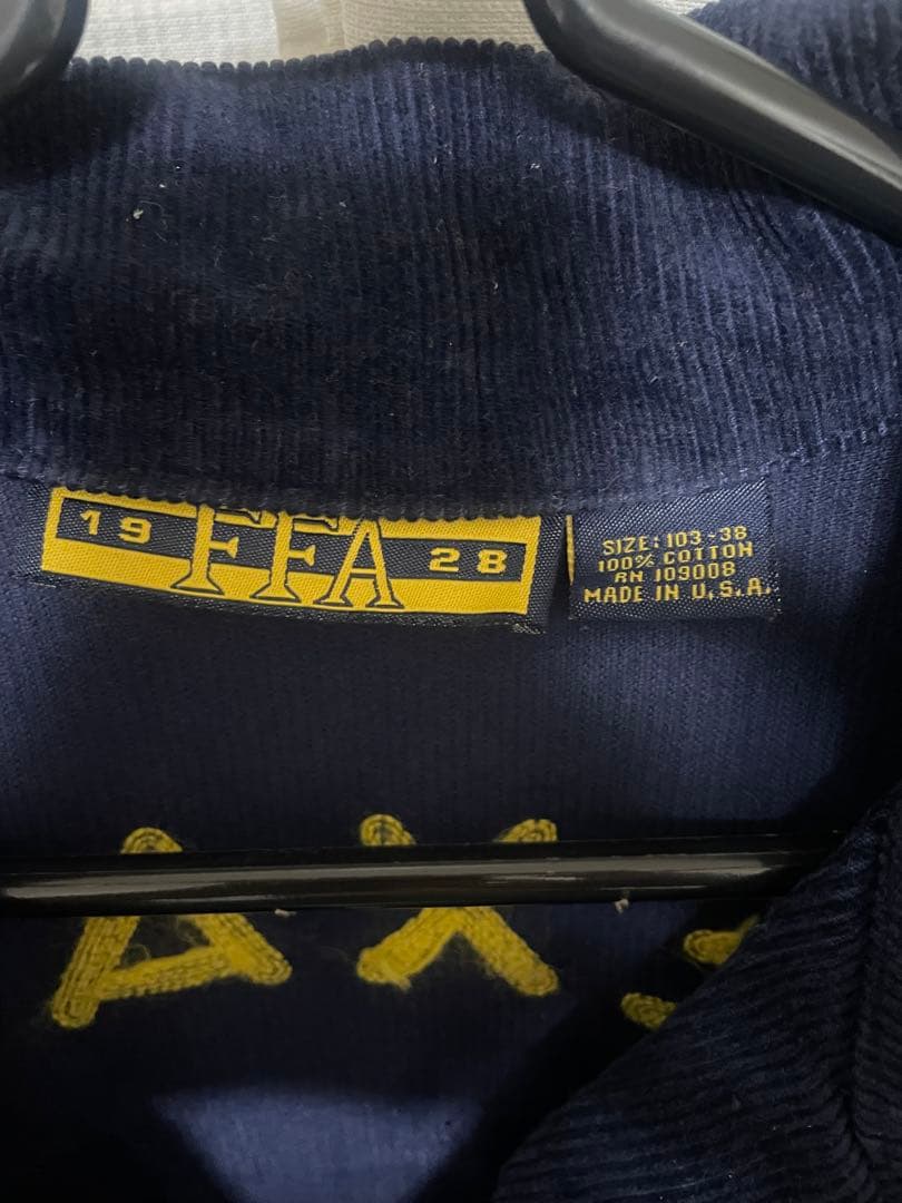 FFAエンブレム コーデュロイジャケット ネイビー