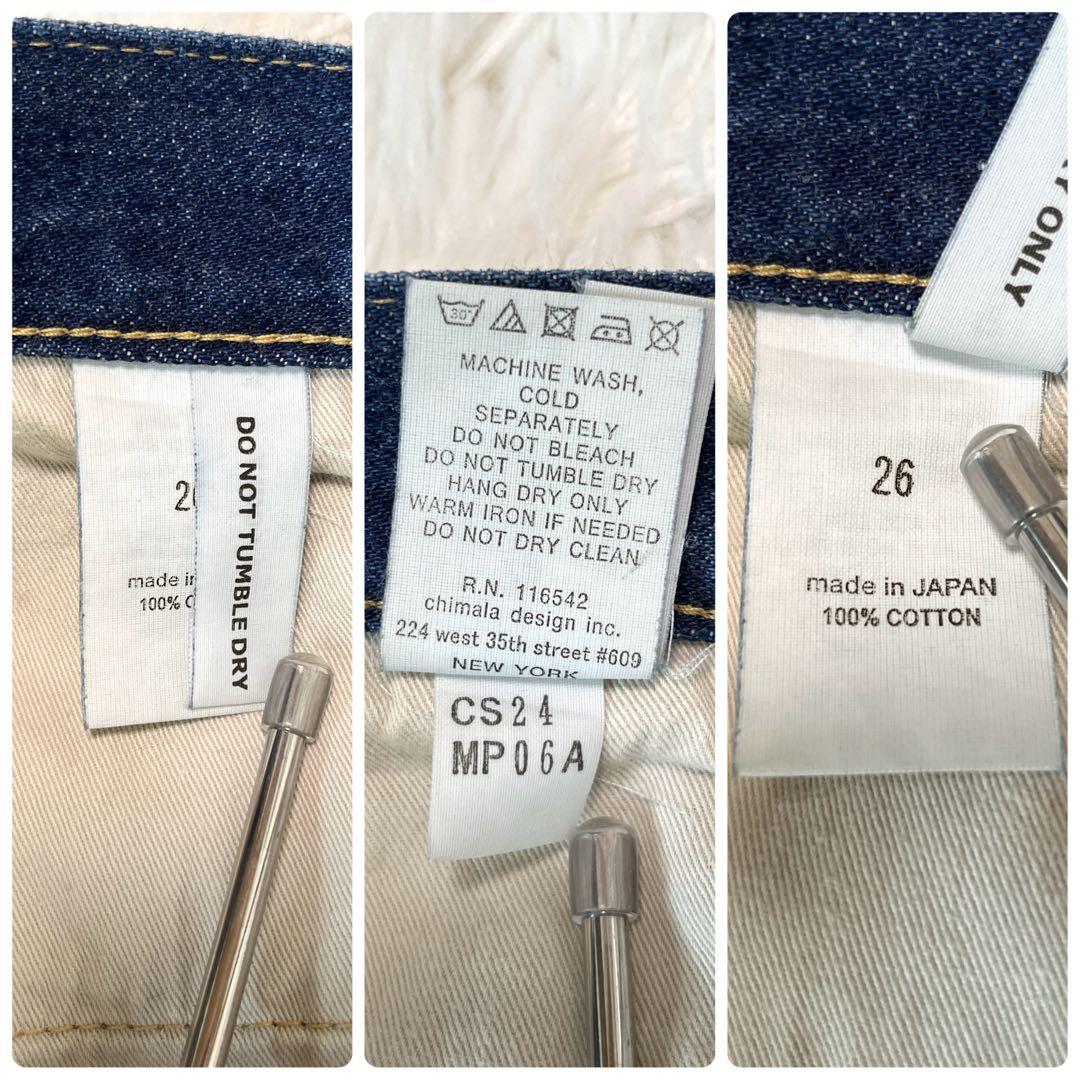 chimala チマラ デニム パンツ ダメージ加工 セルビッチ 赤耳 26