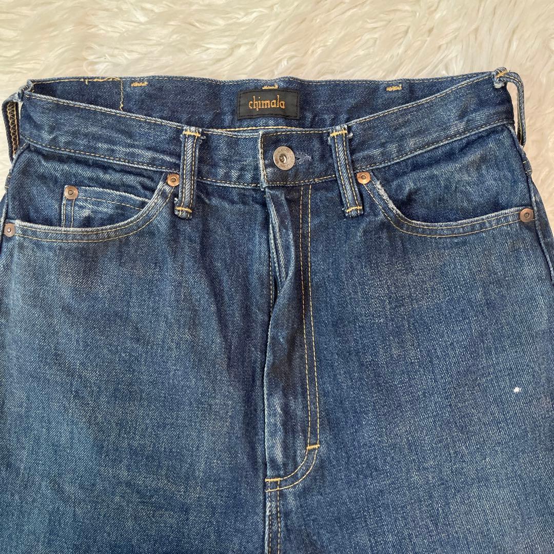 chimala チマラ デニム パンツ ダメージ加工 セルビッチ 赤耳 26