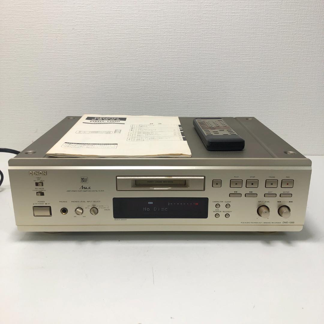 送料込 デノン DMD-1000 MDレコーダー 説明書 リモコン付 オーディオ