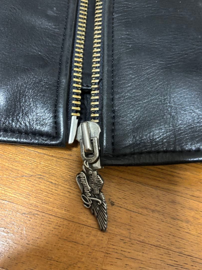 【H.D.C.製 希少】ハーレーダビッドソン 牛革 シングルライダース M