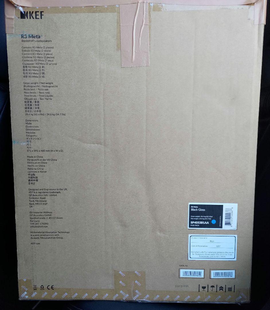 KEF R3  ピアノブラック　ペア　オーディオスピーカー