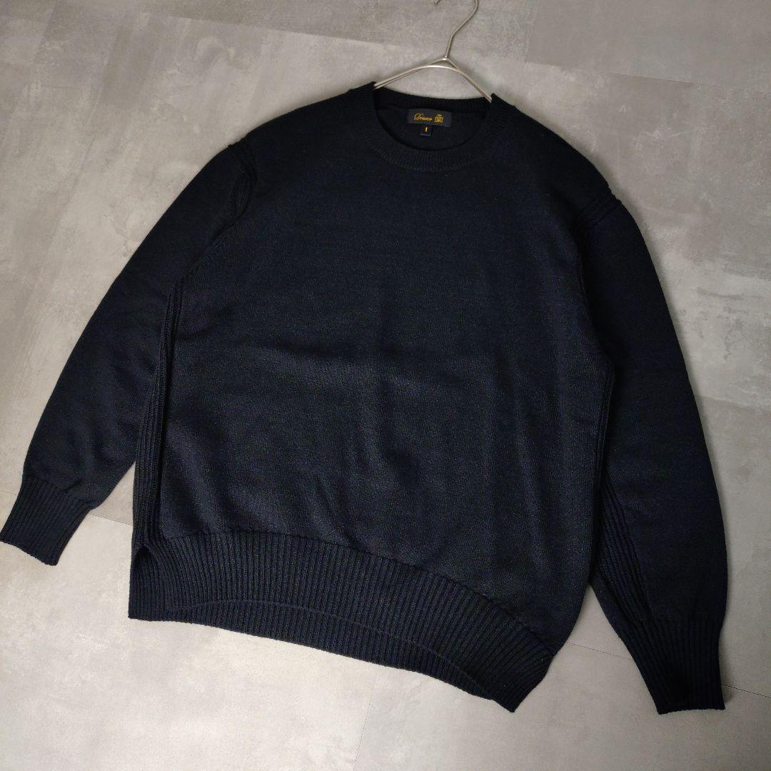 Drawer　FALL 9Gクルーネックニット ブラック　1