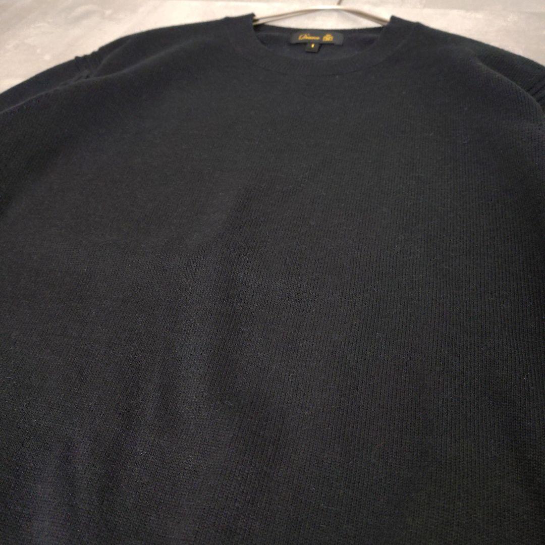 Drawer　FALL 9Gクルーネックニット ブラック　1