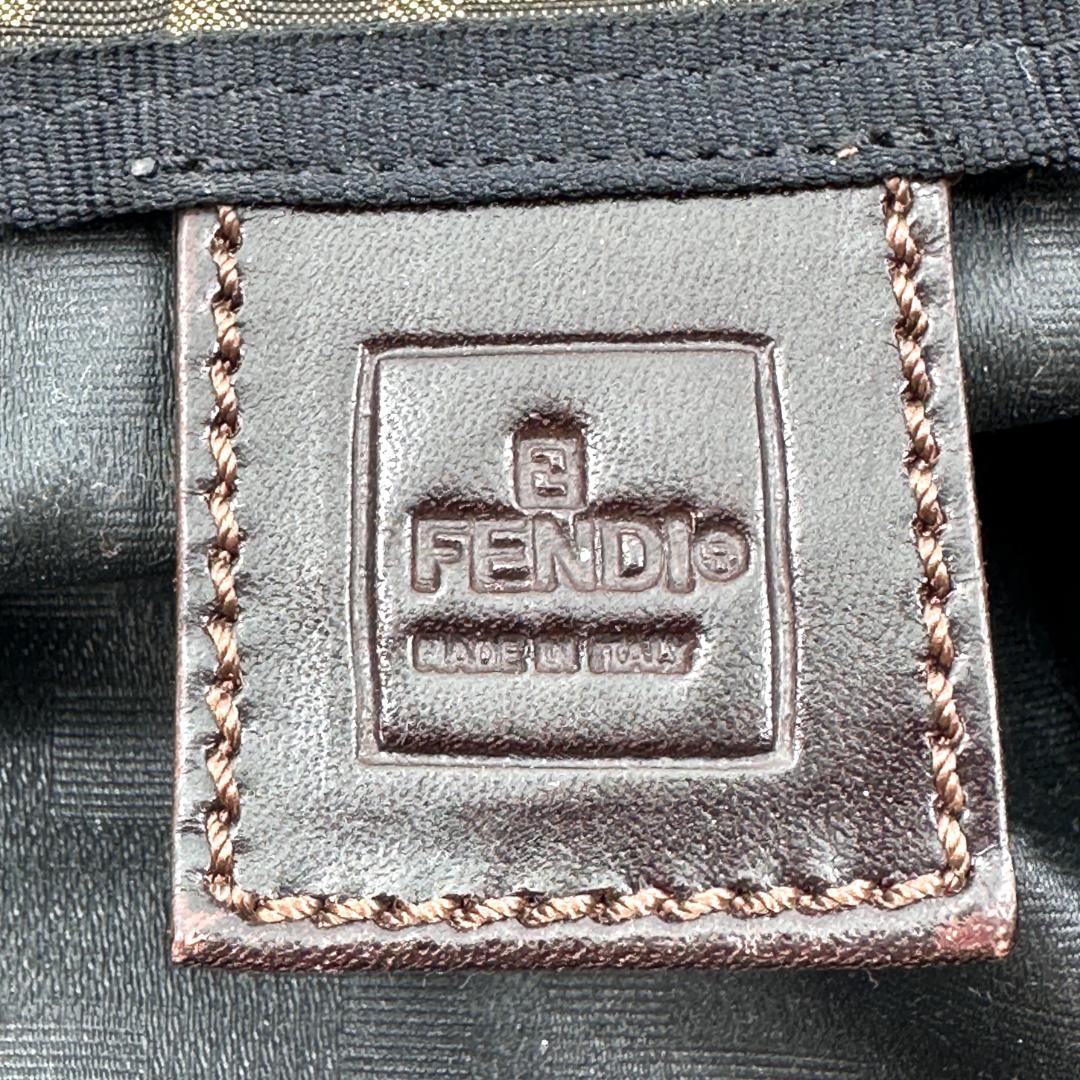 FENDI ズッカ柄 FFロゴ トートバッグ ナイロン ブラウン ヴィンテージ