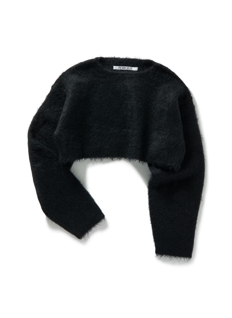 PERVERZE Wide Knit Top and Scarf BLACK新品