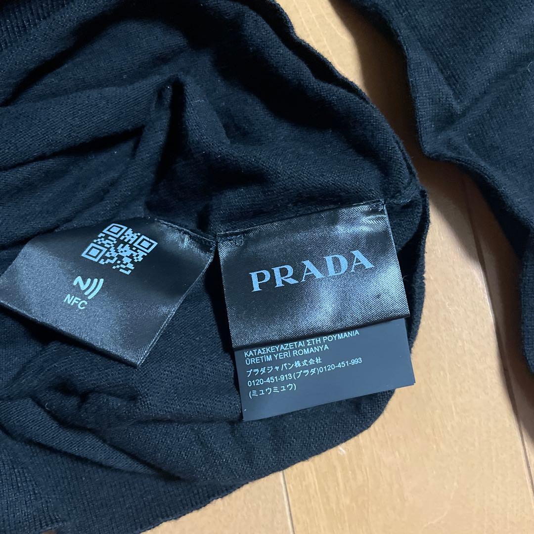 プラダ　コットンセーター　ブラック　50