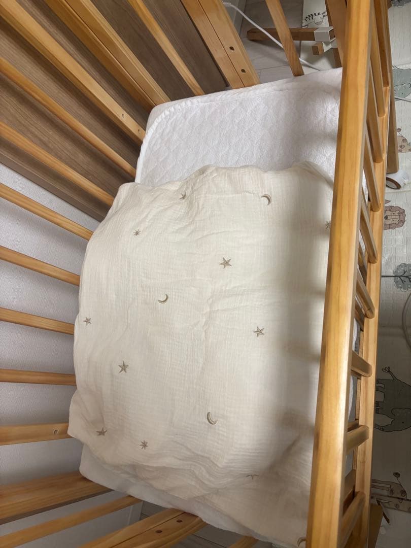 木製ベビーベッド マットレス付き【ミニサイズ】