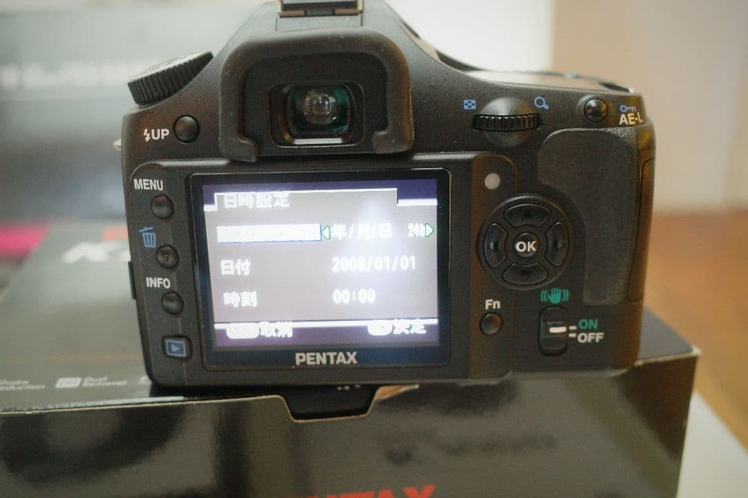 【元箱付美品】PENTAX K200D DA18-55ダブルズームキット 電池付