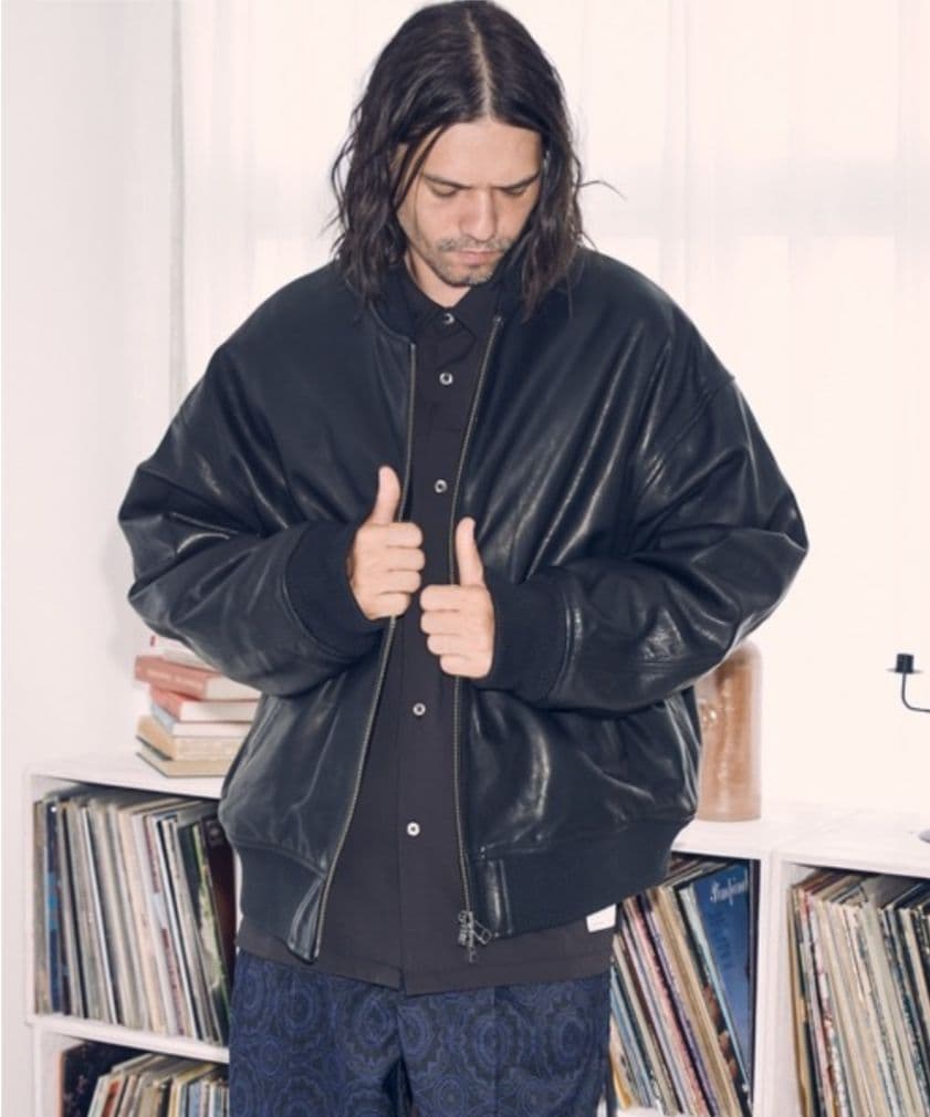 アダムパテック ゴートレザージャケット MA1 本革 山羊革