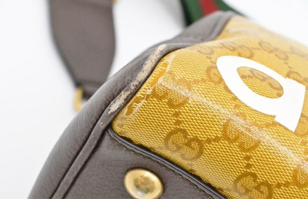 グッチ×アディダス　コラボ　ボストンバッグ　ＧＧクリスタル