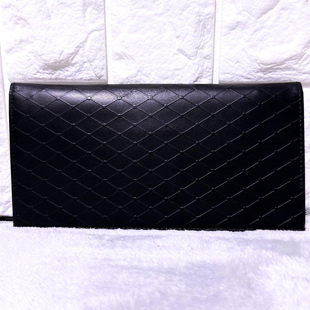 【極美品】ジャンニヴェルサーチ 長財布 二つ折り 太陽神 シャドーロゴ 黒