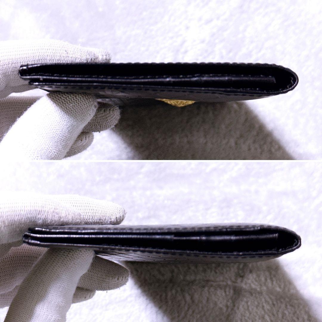 【極美品】ジャンニヴェルサーチ 長財布 二つ折り 太陽神 シャドーロゴ 黒