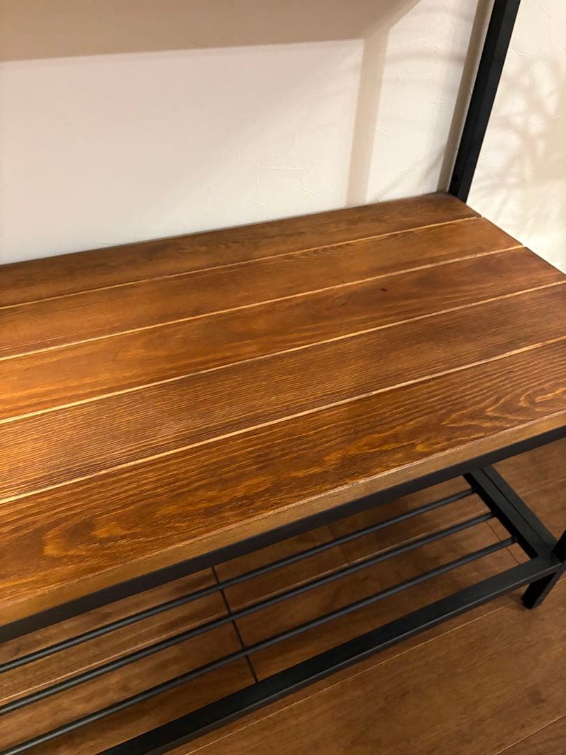 【送料無料】木製・スチールラック3段