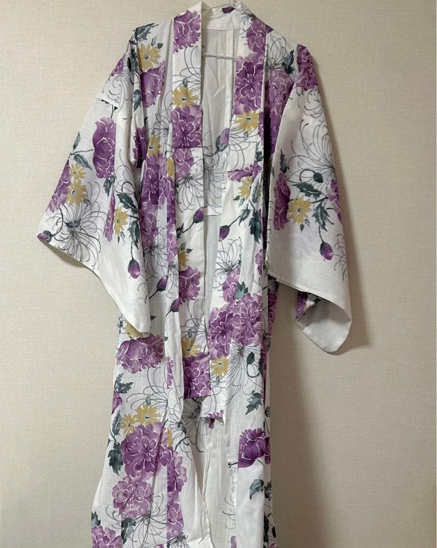 dita 浴衣　京藤色の菊重ね