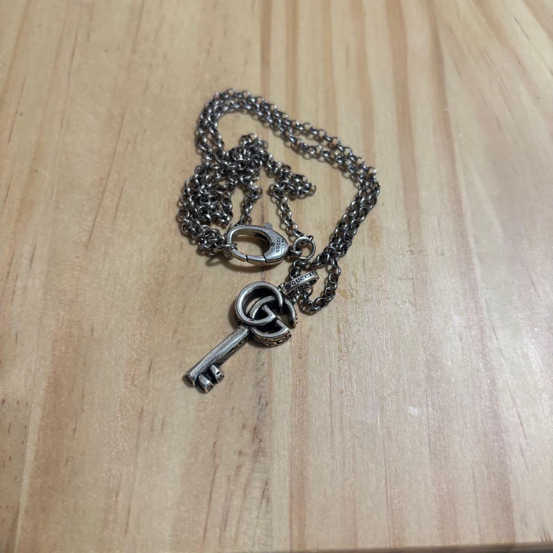 GUCCI ダブルG キーネックレス シルバー 925 アラベスク