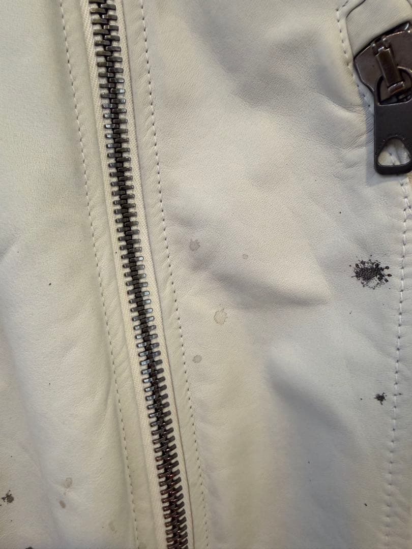 DIESEL BLACK GOLD ホワイトレザージャケット