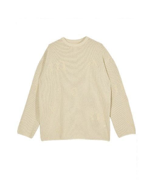 トップス AmeriVINTAGE DISPERSE LOGO KNIT TOP