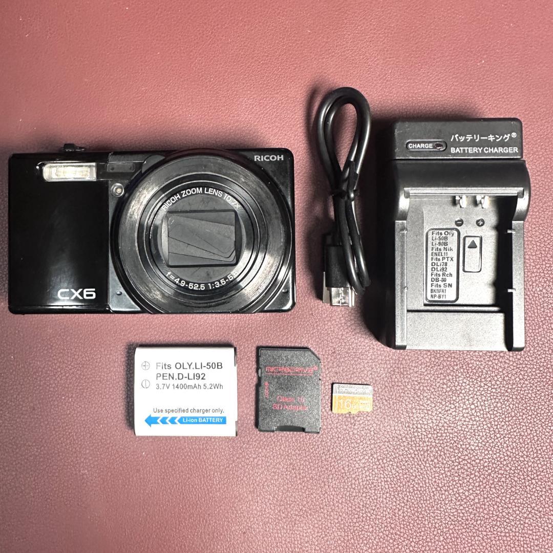 リコー RICOH CX6 コンパクトデジタルカメラ SD16GB付