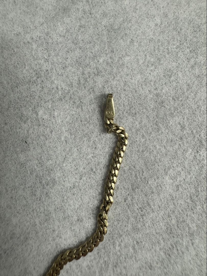 10K イエローゴールド マイアミネックレス 幅2mm 45cm