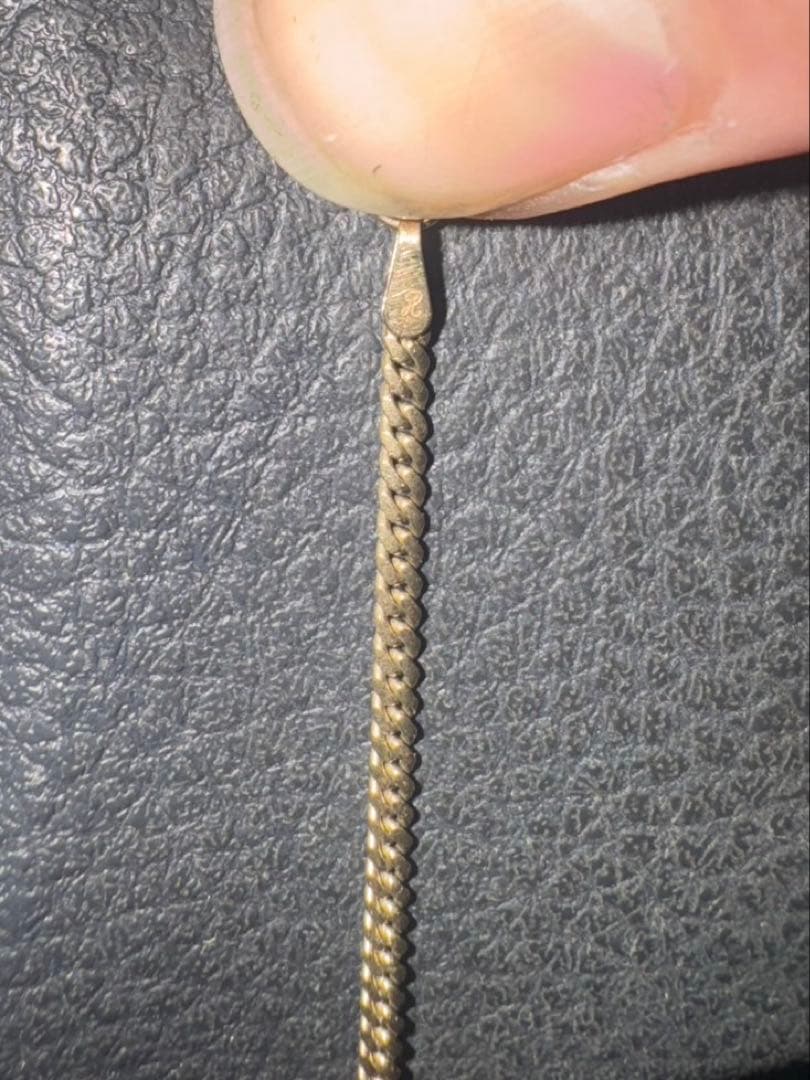 10K イエローゴールド マイアミネックレス 幅2mm 45cm