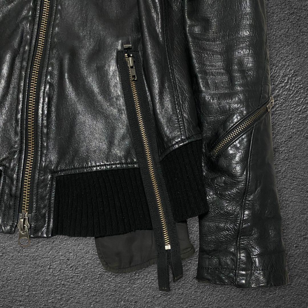 ジャケット・アウター L.G.B. deer skin leather biker jacket