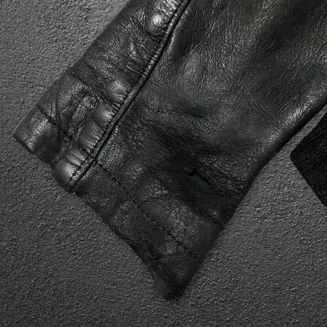 ジャケット・アウター L.G.B. deer skin leather biker jacket