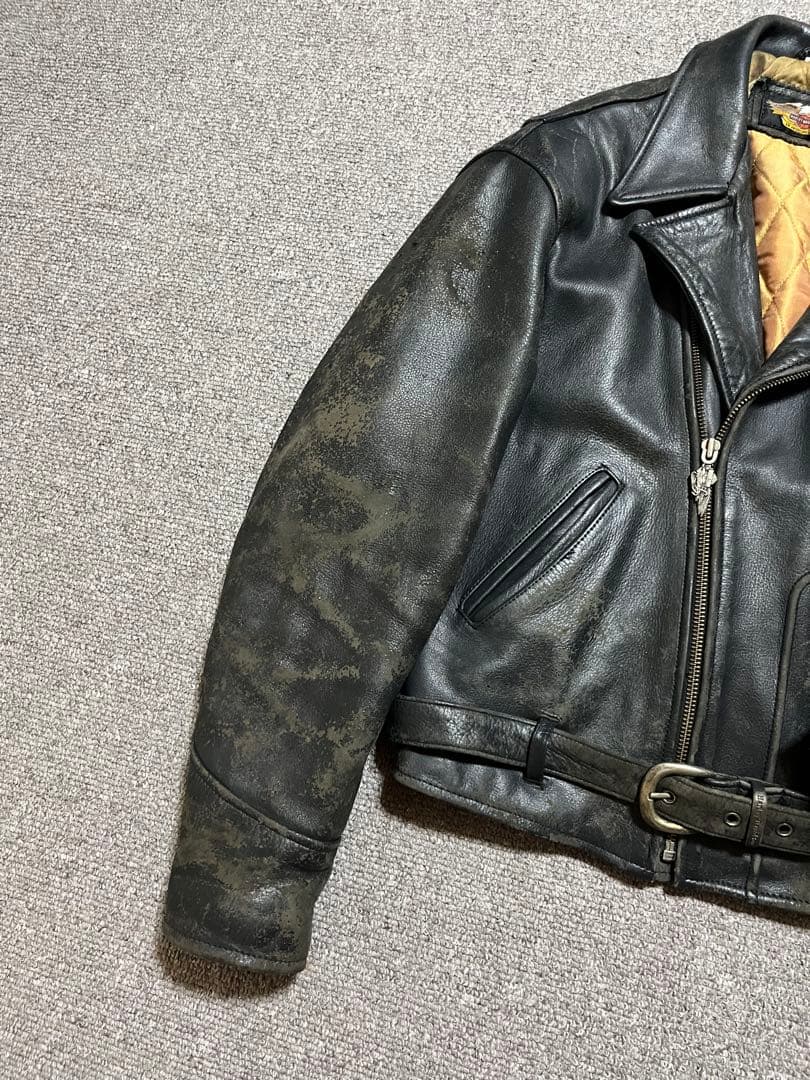 90s Harley-Davidson ダブルライダース 襤褸 スタッズ 希少