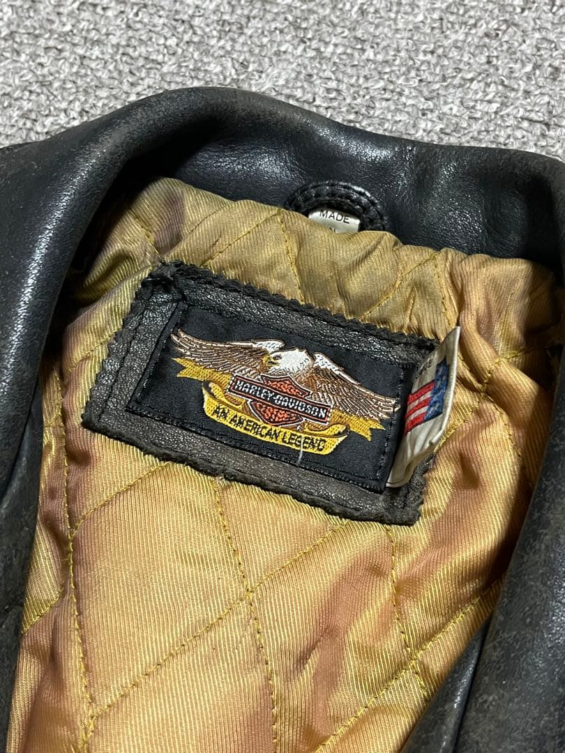 90s Harley-Davidson ダブルライダース 襤褸 スタッズ 希少