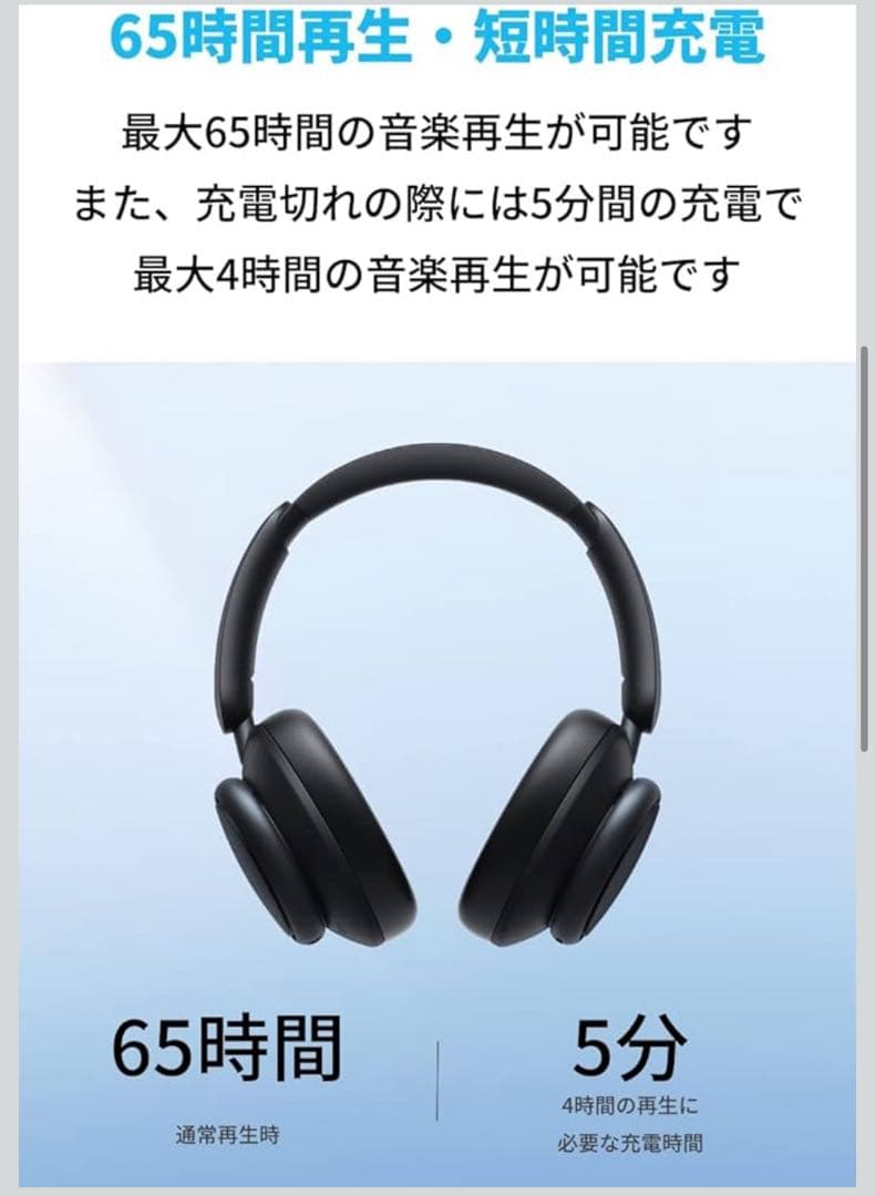 美品Anker Soundcore Space Q45 ワイヤレスヘッドホン