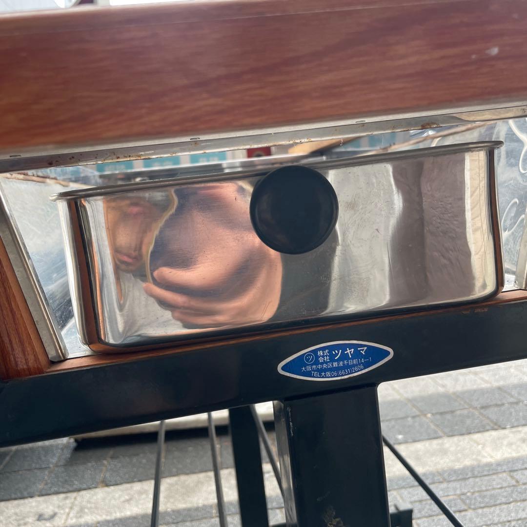 現品限り　ツヤマ　お好み焼きテーブル 鉄板焼きテーブル　鉄板付き